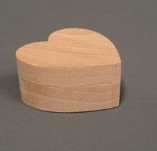 Small Wooden Ring Box Heart