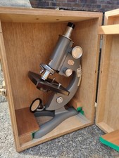 Vintage Beck Model 47 Microscope In Wooden Case FREE POST