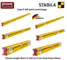 Stabila R-Type 300 Professional Spirit Level 3 Vial Choose 60cm - 244cm
