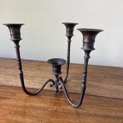 Black heavy metal candelabra - heavy,