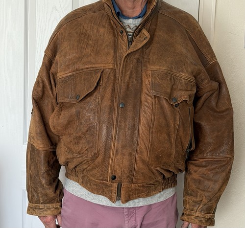 Men jacket real leather - men's,