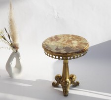 Vintage French Onyx Side Table
