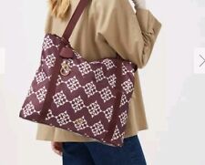 RADLEY Wallpaper Dark Red Burgundy White Large Shoulder Bag Handbag BNWT £129
