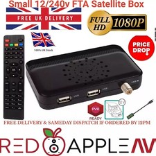 Free To Air HD Satellite Receiver ​12v-240v Camping Caravan Small Hide Behind TV