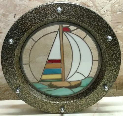 Porthole for doors stained - for,