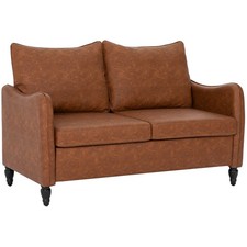 Faux Leather Two Seater Sofa