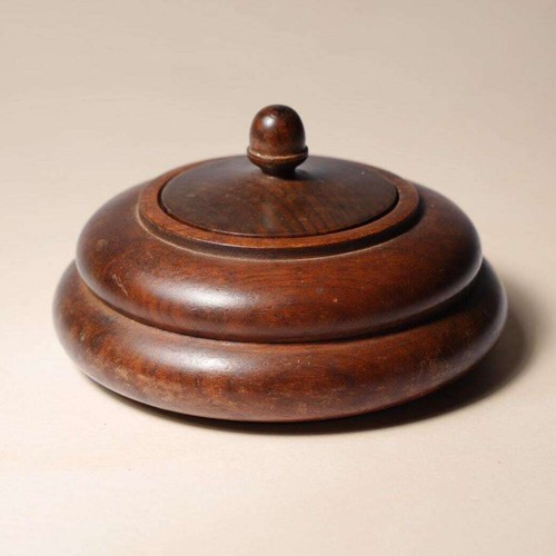 Antique turned wooden lidded - antique,