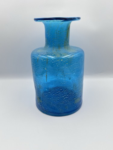 Vintage blue hand blown - vintage,