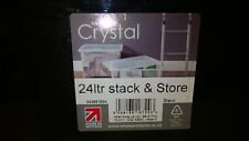 Storage Black Plastic Box  Vintage wham Crystal  Made in Britain 24 ltr