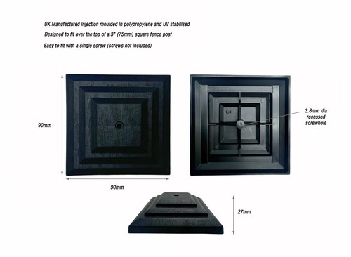 Pack black plastic fence - pack, 10