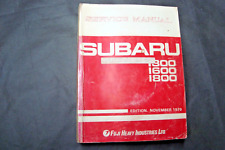 Subaru Series 2 (1300 + 1600 + 1800cc) 1979-84 (2WD & 4WD) Workshop Manual