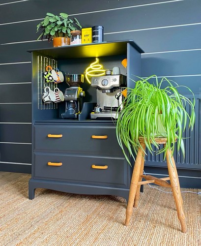 Coffee bar station cabinet - bar,