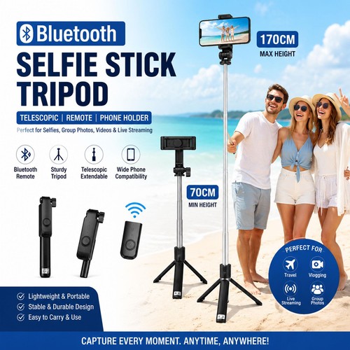 Bluetooth selfie stick tripod - bluetooth,