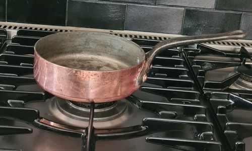 Vintage french copper pan - vintage,