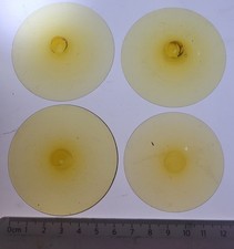 Stained Glass supplies 4 amber roundels smaller french style rondel