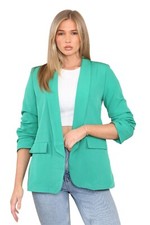 Womens Blazer Ruched Sleeve