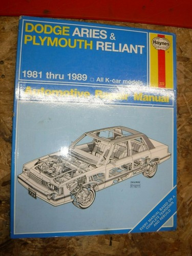 1981 1989 dodge aries plymouth - aries,