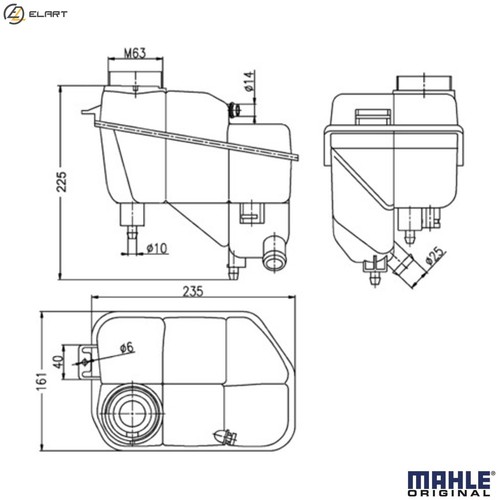 Expansion tank coolant crt - expansion,