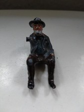 SEATED BEARDED MAN WEARING HAT POSSIBLY BRITAINS LEAD FIGURE #358