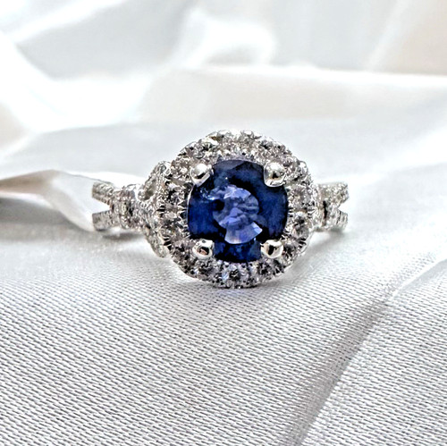 18k white gold sapphire - 18k,
