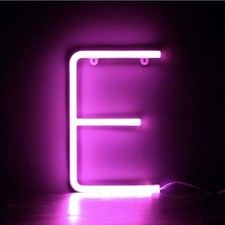 Neon Letter, Neon Lights LED Letter Lights Neon Sign Light Up Letters E