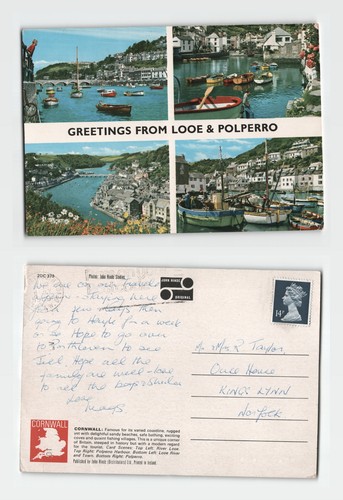 Postcard greetings from looe - greetings,