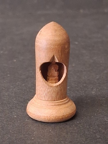 Miniature asian wood carved - asian,