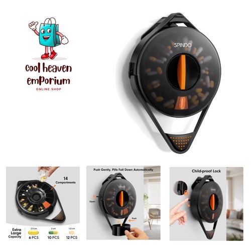 Weekly pill dispenser - pill,
