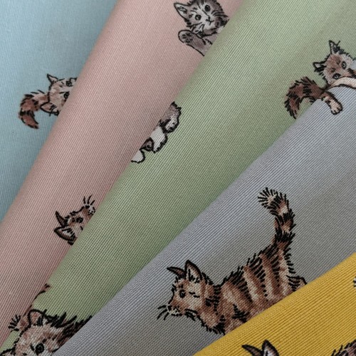 Shabby cats design cotton rich - cats,