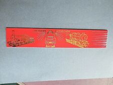 Leather BOOKMARK Locomotives Railways Western Calvacade RED Unused