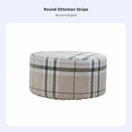 Round upholstered pouf - upholstered,