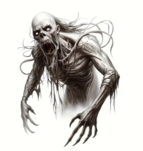 Evil monster zombie - zombie, car
