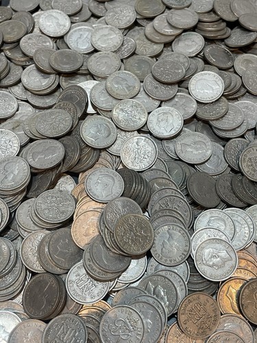 100 lucky sixpences bulk lot - sixpences,