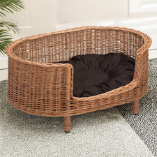 Luxury Oval Wicker Dog Settee