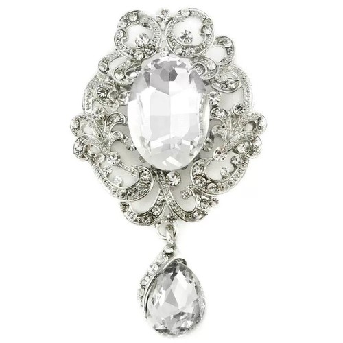 Silver tone large - silver, 3"