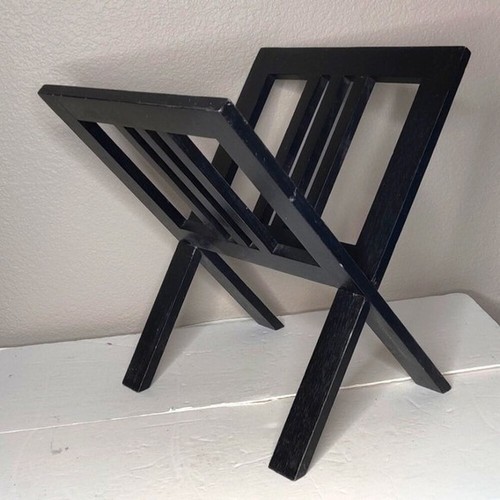 Black wooden folding stand - black,