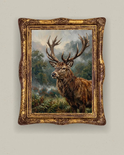 Stag wildlife art - wildlife, print,