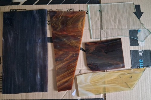 Off cuts clear brown - clear,