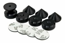 BLACK - 4 x Speaker Spikes + 4