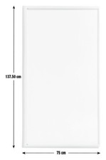 3mm Framed Bath Screen White | Toughened Glass Shower Panel Bath Screen