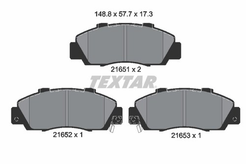 Textar 2165101 brake - pad, set