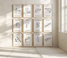 F1 Track Circuits Wall Art Motorsport Race Poster Gift Prints A4 A3 A2