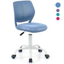 Kids School Desk Chair Ergonomic Study Chair Adjustable Rolling Swivel-Blue