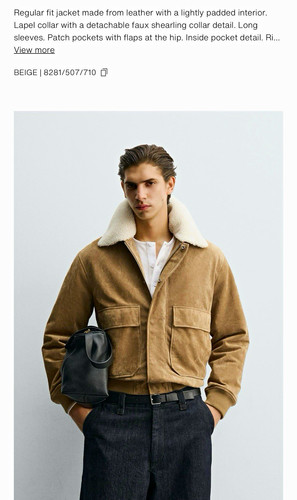 Zara men beige leather - men’s,
