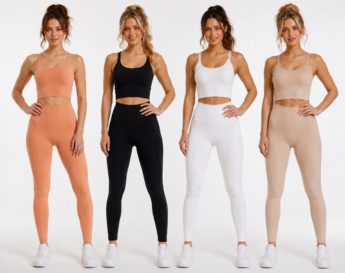 Gym yoga leggings top - gym, set