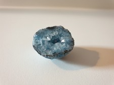 Oco Mini Geode Agate Quartz Blue Dye 32g - Crystal Specimen Rock Mineral Sample