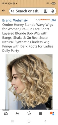 Full cap wig wavey - cap, wig,