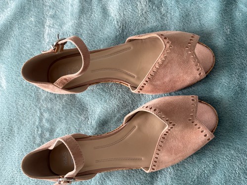 And suede wedge shoe - and,