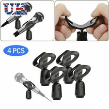 1/4 Pack Wired Wireless Mic Stand Mic Clip Microphone Mount Holder Universal