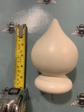 Peardrop wooden curtain pole